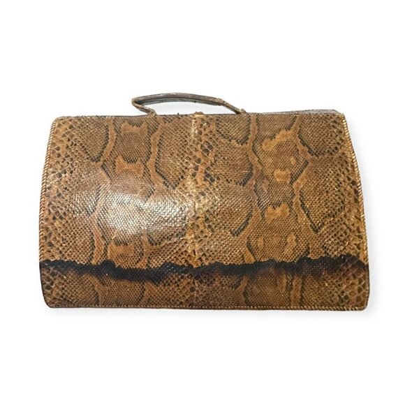 Vintage/Antique Snakeskin Leather  Briefcase - Picture 3 of 11